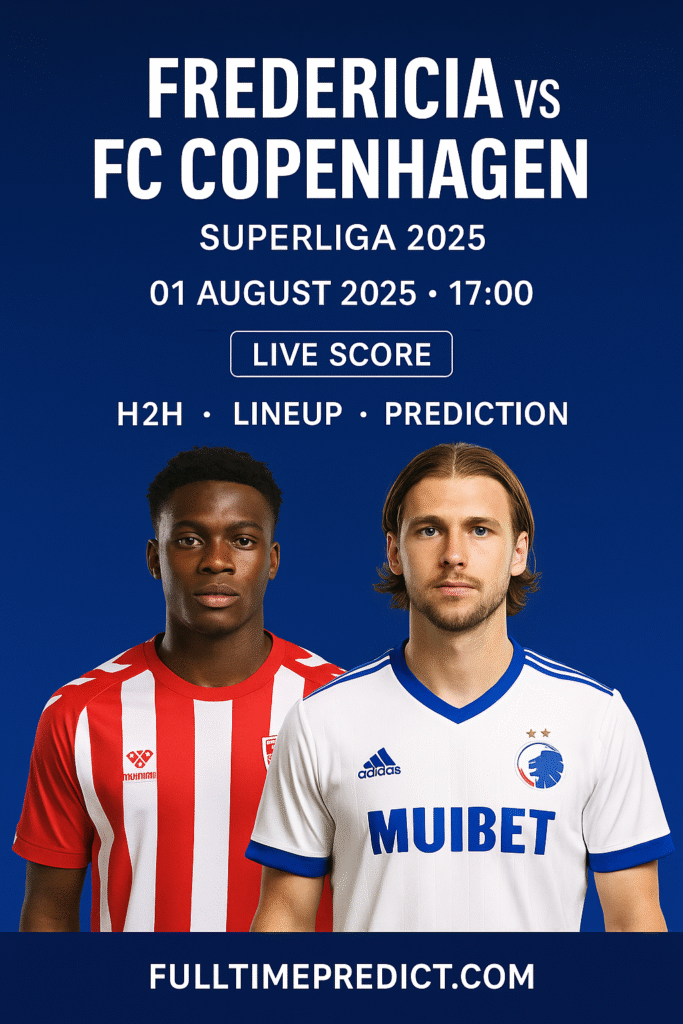 Fredericia vs FC Copenhagen Lineups Prediction, Superliga 2025